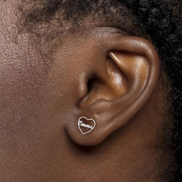 Boucle D'oreille Personnalisée Argent - Cadeau Unique - Bijoux Prénom