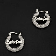 Boucle d'Oreille Créoles Personnalisable - Argent - Bijoux Prénom