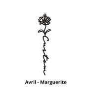 Bracelet Personnalisable - Fleur Argent Sterling - Bijoux Prénom