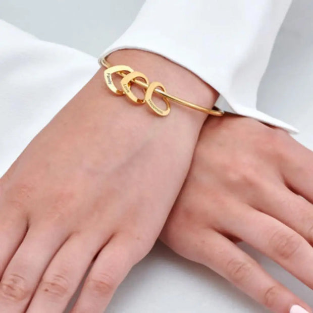 Bracelet Personnalisable Prénom - Cœur Or - Bijoux Prénom