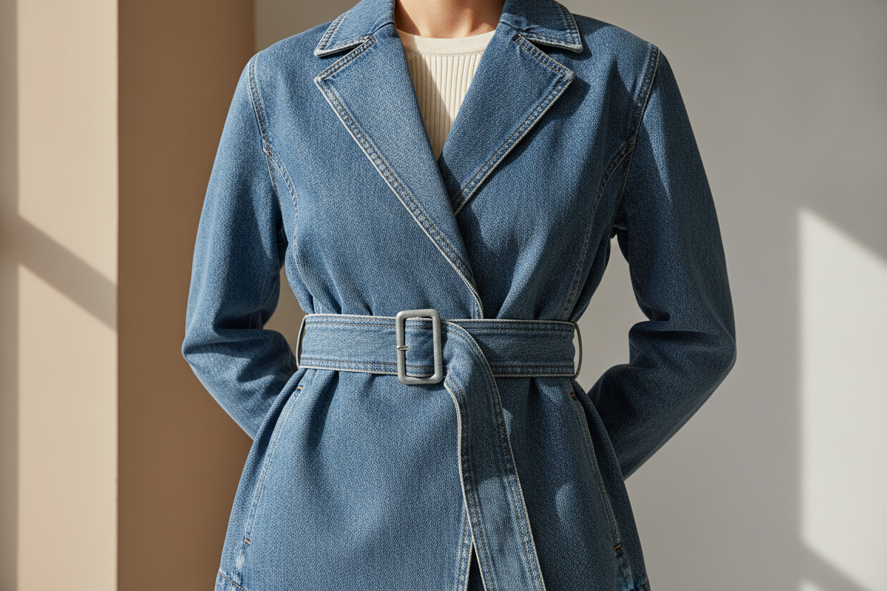 Veste en jean avec ceinture : comment choisir le bon modèle et bien la porter